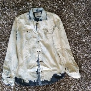 Zara Acid Wash Denim Shirt